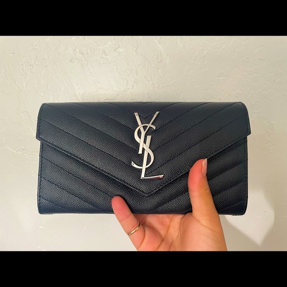 ysl monogram large flap wallet